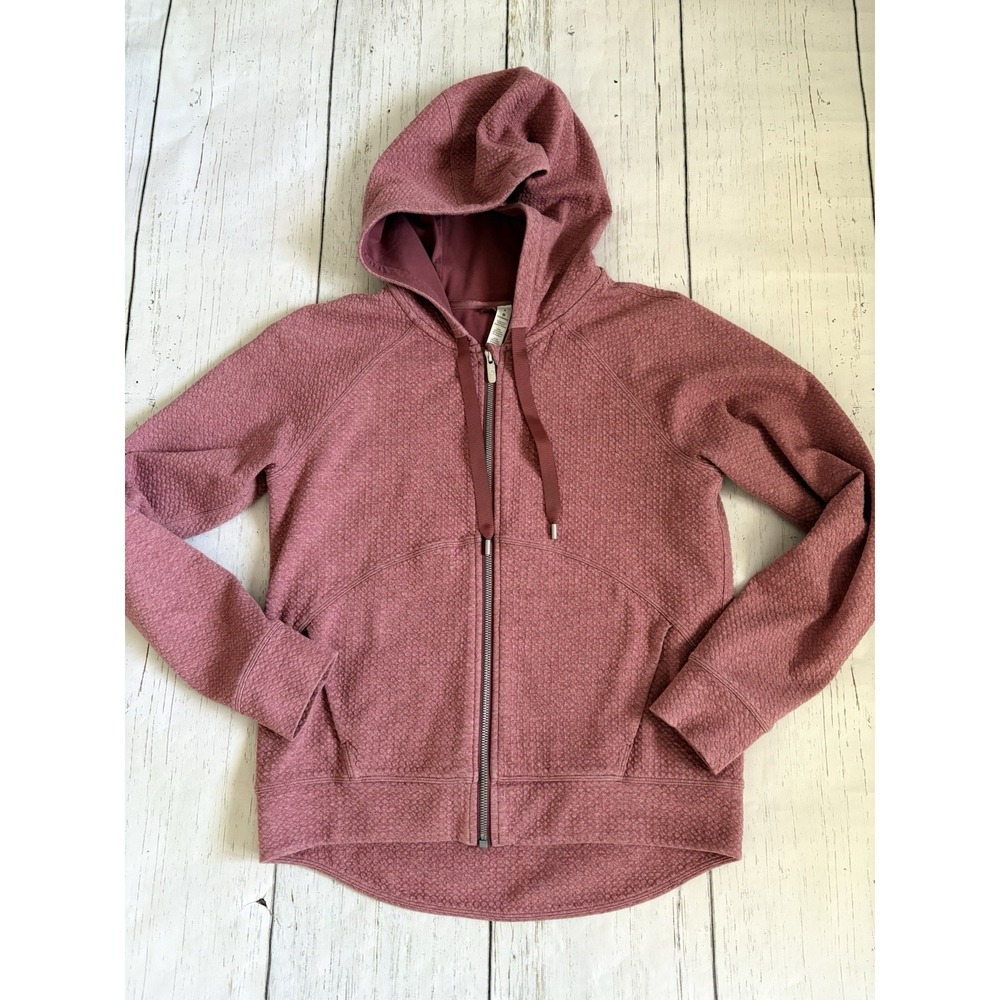 Lululemon Women's Catch A Moment Textured Weave Full Zip Jacket Hoodie Sz 8
